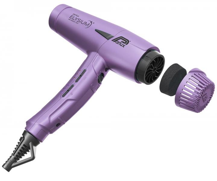 Profesionální fén na vlasy s difuzérem Parlux Elysium Lilac - 2300 W, světle fialový