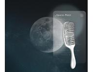 Kartáč pro normální vlasy Olivia Garden iDetangle Medium Space Edition Moon - metalicky stříbrný