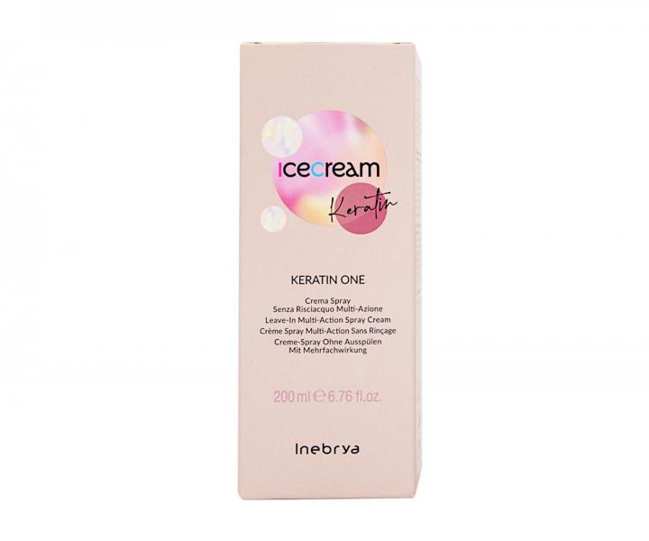 Multifunkční krémový sprej s keratinem pro poškozené vlasy Inebrya Ice Cream Keratin One - 200 ml
