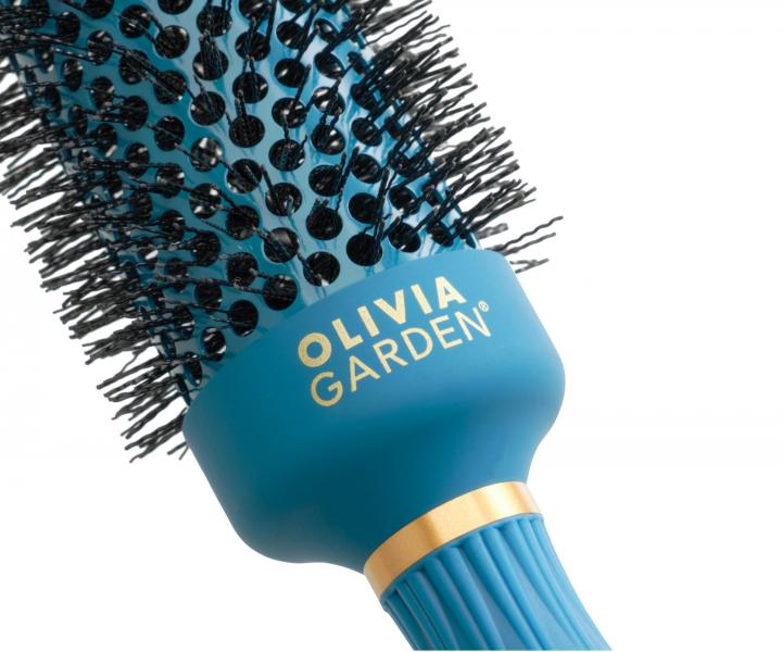 Kulatý foukací kartáč Olivia Garden NanoThermic Speed XL Peacock - 24 mm