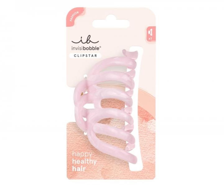 Sk�ipec pro hust� a dlouh� vlasy Invisibobble Clipstar L Rose Glimmer - sv�tle r��ov�