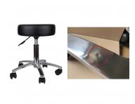 Taburet na kole�k�ch Detail BOB - �ern� (38) - II. jakost - prom��klina na podstavci