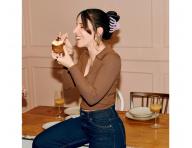 Sk�ipec pro hust� a dlouh� vlasy Invisibobble Clipstar L Rose Glimmer - sv�tle r��ov�