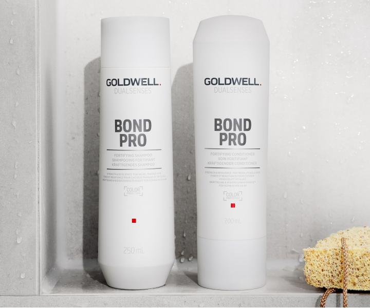 Sada pro poslen vlas Goldwell DS Bond Pro - ampon + kondicionr + fluid + nramek zdarma