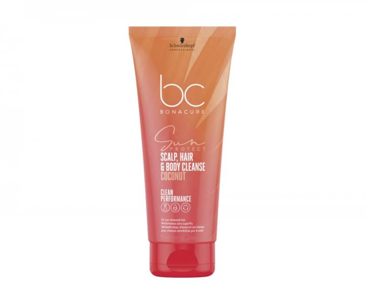 Cestovní sada pro sluncem zatěžované vlasy Schwarzkopf Professional BC Bonacure Sun Protect + kosmetická taška zdarma