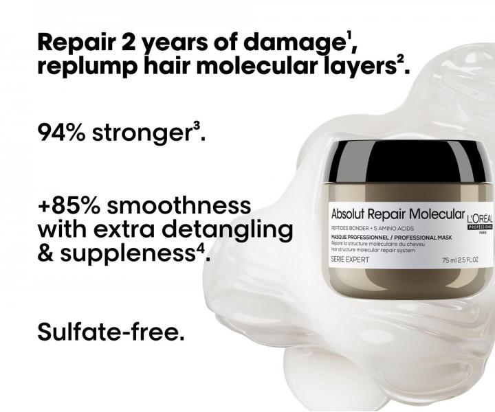 Maska pro po�kozen� vlasy Lor�al Professionnel Serie Expert Absolut Repair Molecular - 75 ml