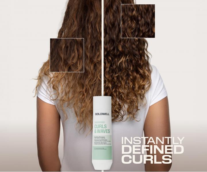 Hydrata�n� �ampon pro vlnit� a kudrnat� vlasy Goldwell Dualsenses Curls & Waves Bundling Shampoo - 250 ml