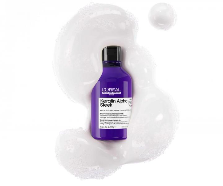 �ampon pro dlouhotrvaj�c� uhlazen� krepat�ch vlas� Lor�al Professionnel Serie Expert Keratin Alpha Sleek - 300 ml