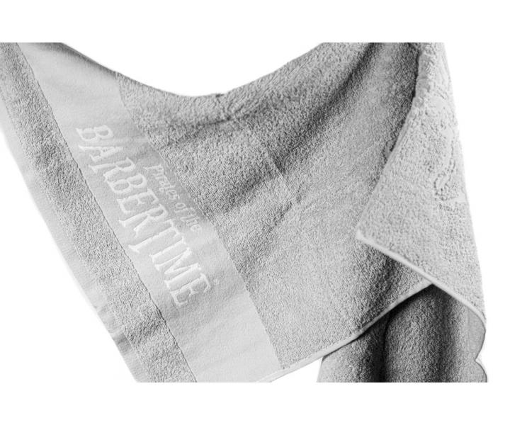Bavlněný ručník Pirates of the Barbertime Towel With Barbertime Logo 50 x 90 cm - šedý