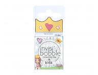 Dětská spirálová gumička do vlasů Invisibobble Kids Princess Sparkle - čirá se třpytkami, 3 ks