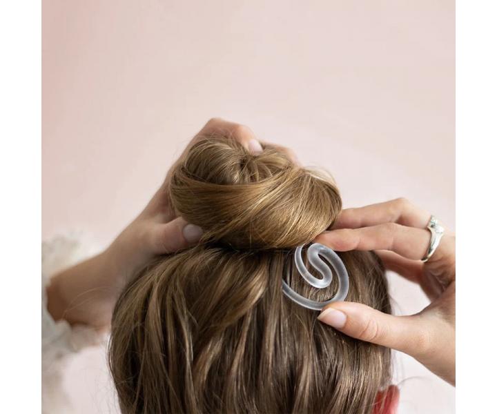 Spirála pro vytváření drdolů Invisibobble Bunstar Ice Ice Lady - čirá, 2 ks