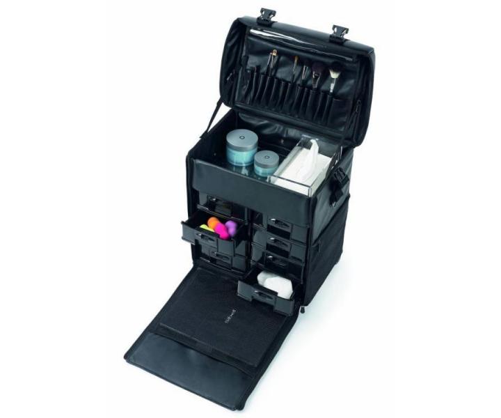 Kosmetický kufr/vozík 2v1 Sibel Make-up Trolley - černý