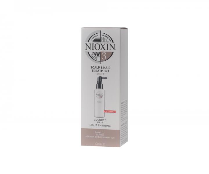 Bezoplachová péče pro mírně řídnoucí barvené vlasy Nioxin System 3 Scalp & Hair Treatment - 100 ml