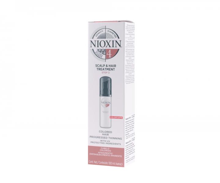 Bezoplachová péče pro silně řídnoucí barvené vlasy Nioxin System 4 Scalp & Hair Treatment - 100 ml