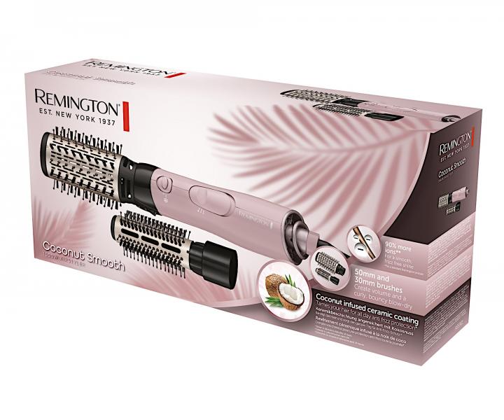 Horkovzdušný kartáč Remington Coconut Smooth - 1000 W, růžový