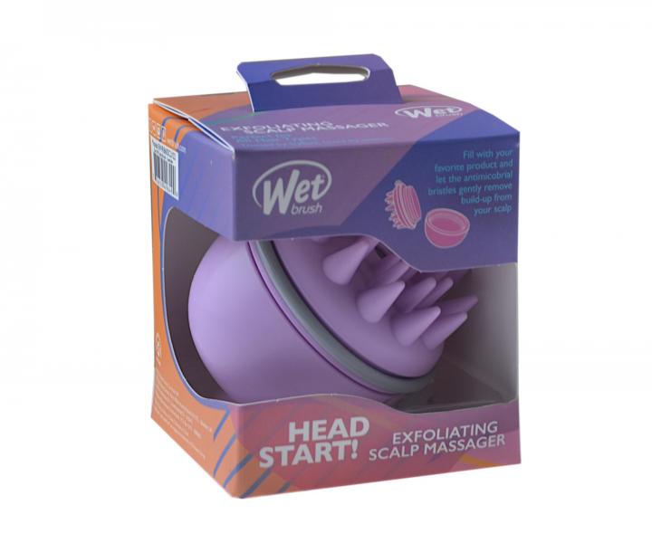 Masážní exfoliační kartáč na pokožku hlavy Wet Brush Head Start Lavender - světle fialová