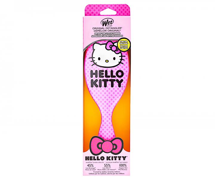 Kartáč na rozčesávání vlasů Wet Brush Original Detangler Hello Kitty - růžový