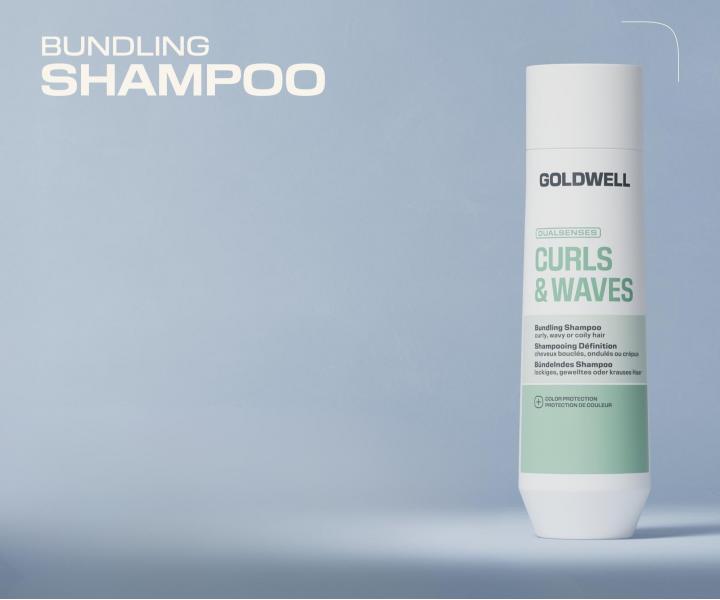 Hydrata�n� �ampon pro vlnit� a kudrnat� vlasy Goldwell Dualsenses Curls & Waves Bundling Shampoo - 250 ml