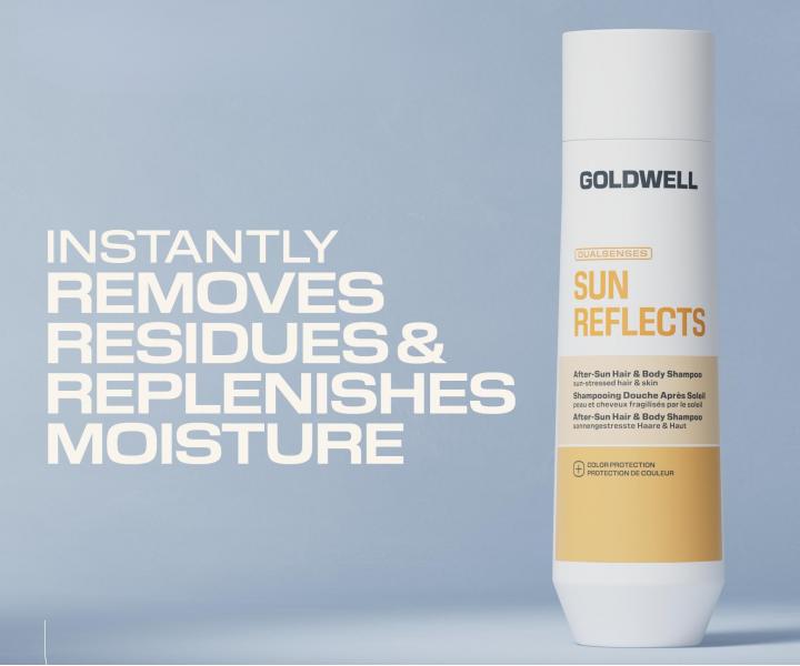 �ampon a sprchov� gel na vlasy a t�lo vystaven� slunci Goldwell Dualsenses Sun Reflects After-Sun Hair & Body Shampoo - 250 ml