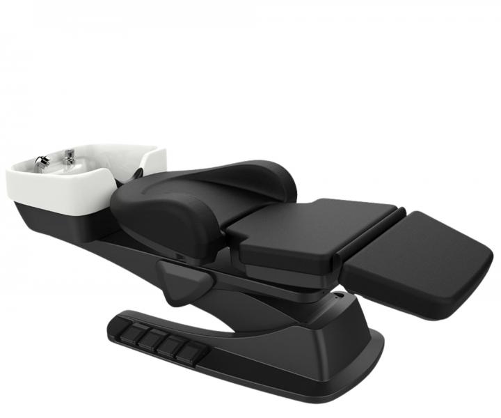 Luxusn� kade�nick� elektricky polohovateln� myc� box SilverFox 6001 - �ern�, b�l� umyvadlo