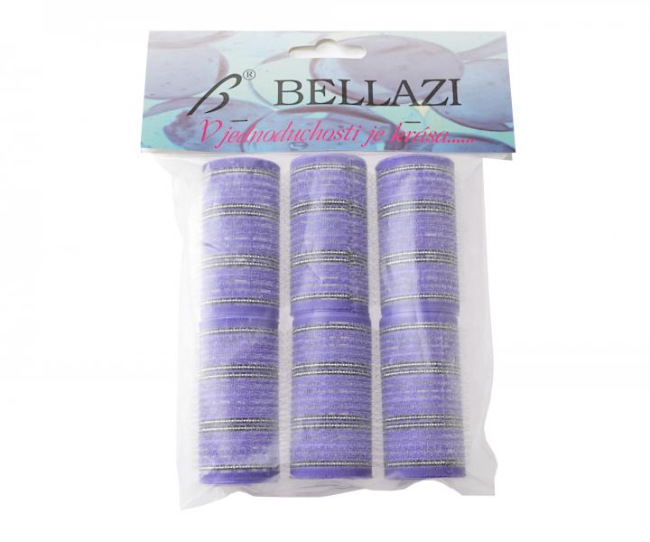 Samodržící natáčky na vlasy Bellazi Velcro pr. 30 mm - 6 ks, fialové