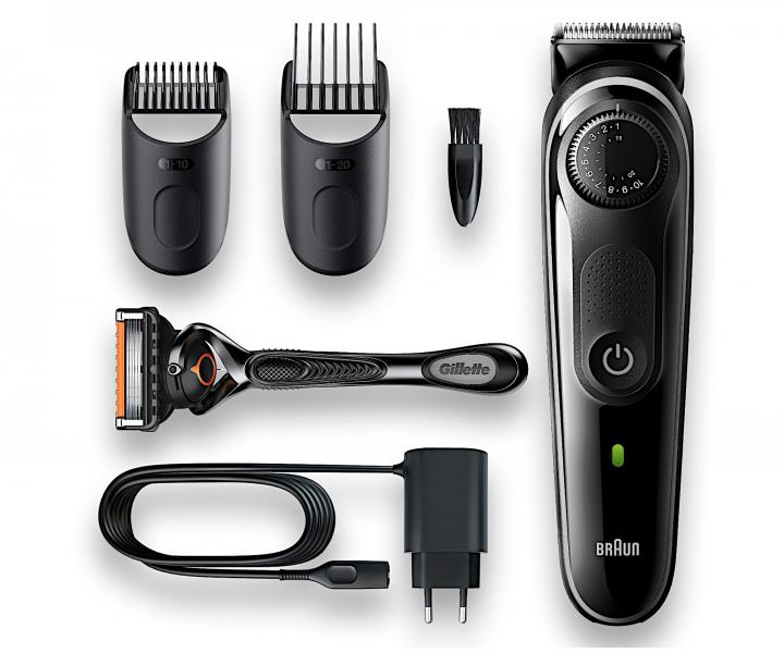 Pánský zastřihovač vlasů a vousů Braun BeardTrimmer 5 BT5342 + zdarma holící strojek Gillette