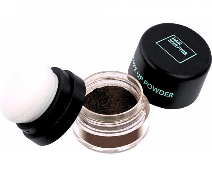 Pudr pro zakryt� odrost� a �edin Sibel Hair Make-up Powder - tmav� hn�d�, 3 g