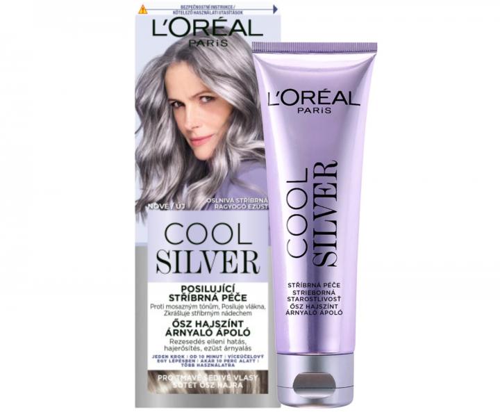 Posilující stříbrná péče Loréal Paris Cool Silver - oslnivá stříbrná, 114 ml