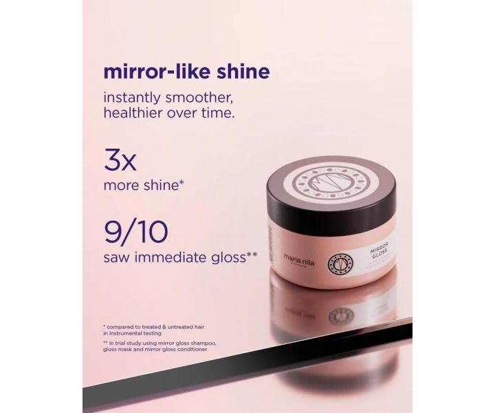 Vy�ivuj�c� maska pro z��iv� lesk a uhlazen� vlas� Maria Nila Mirror Gloss High Shine Hair Mask - 250 ml