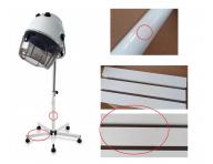 Su�ic� helma na stojanu Hairway 49013 - b�l�, II. jakost - od�rky na podstavci, prom��klina na ty�i