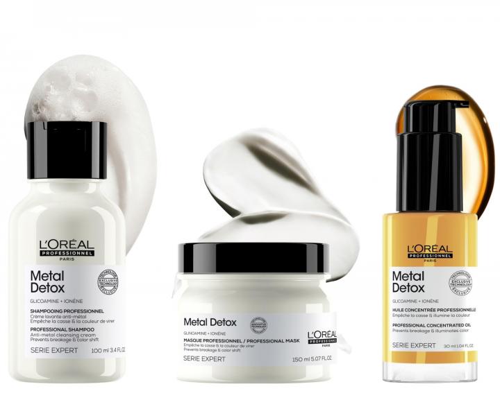 Maska pro barven� a po�kozen� vlasy Lor�al Professionnel Serie Expert Metal Detox - 150 ml