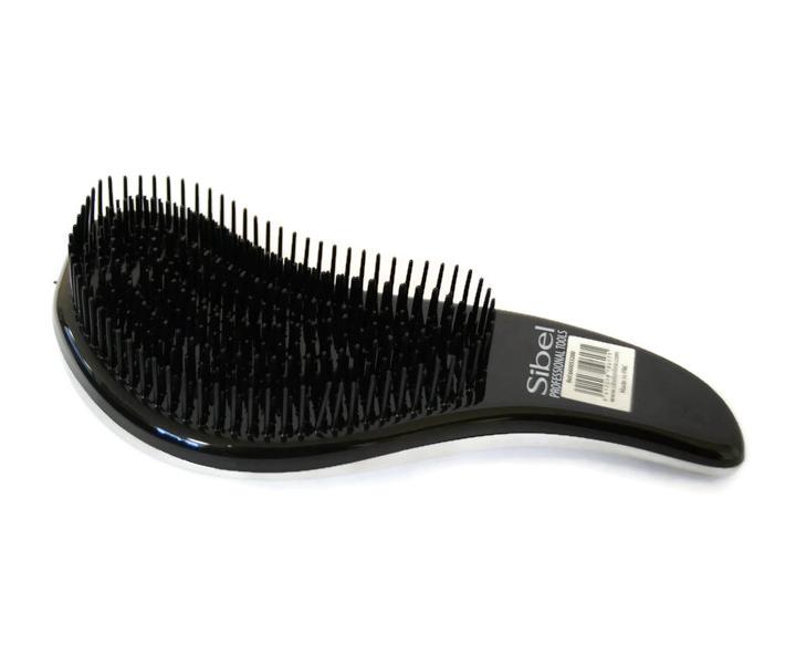 Kart�� na vlasy Sibel Detangler chrom - st��brn�