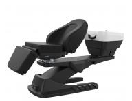 Luxusn� kade�nick� elektricky polohovateln� myc� box s oto�n�m k�eslem SilverFox 6001B - �ern�, b�l� umyvadlo