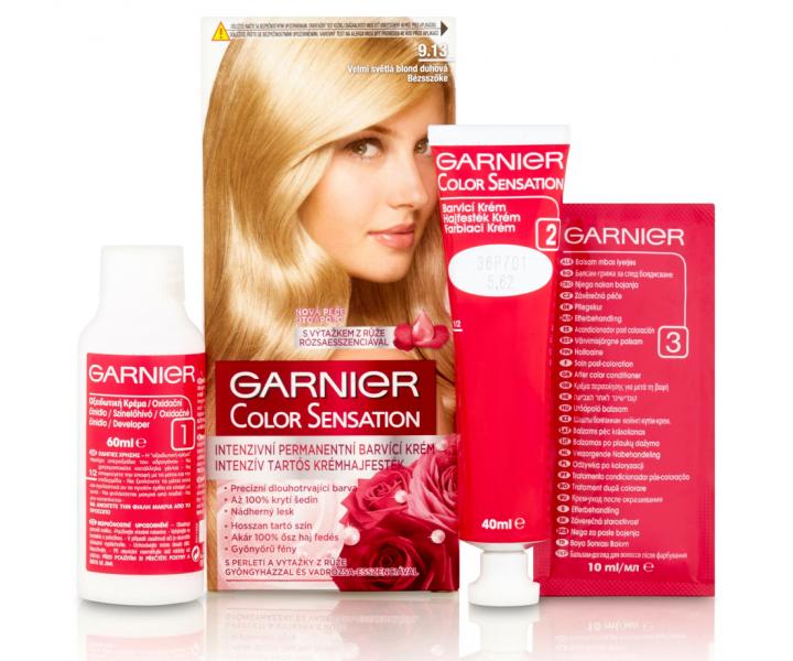 Permanentn barva Garnier Color Sensation 9.13 velmi svtl blond duhov