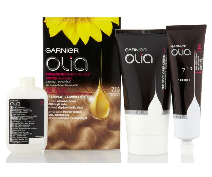 Permanentní olejová barva Garnier Olia 7.13 oslnivá tmavá blond