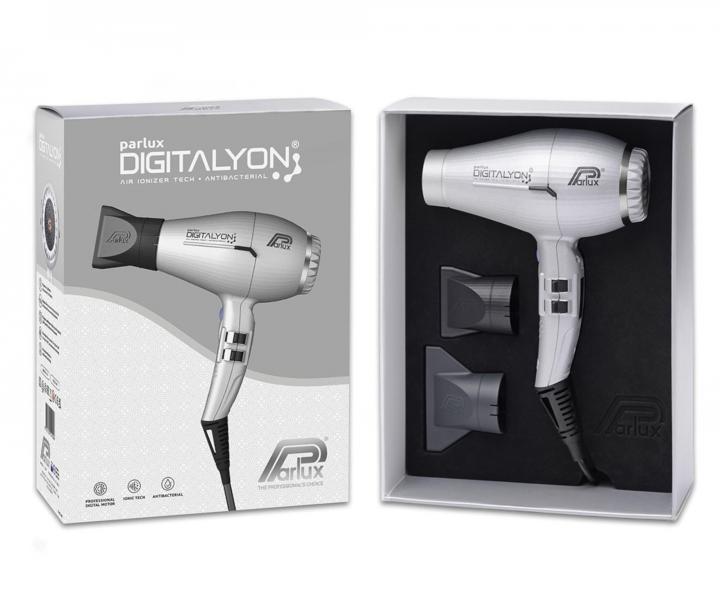 Profesionln fn na vlasy Parlux Digitalyon - 2400 W, stbrn - rozbalen