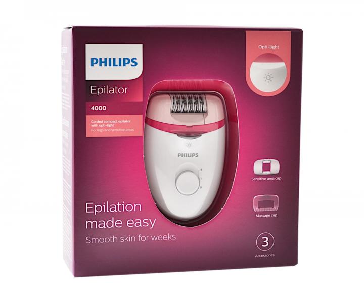 Dámský epilátor Philips Satinelle 4000 BRE255/00 - bílý, růžový