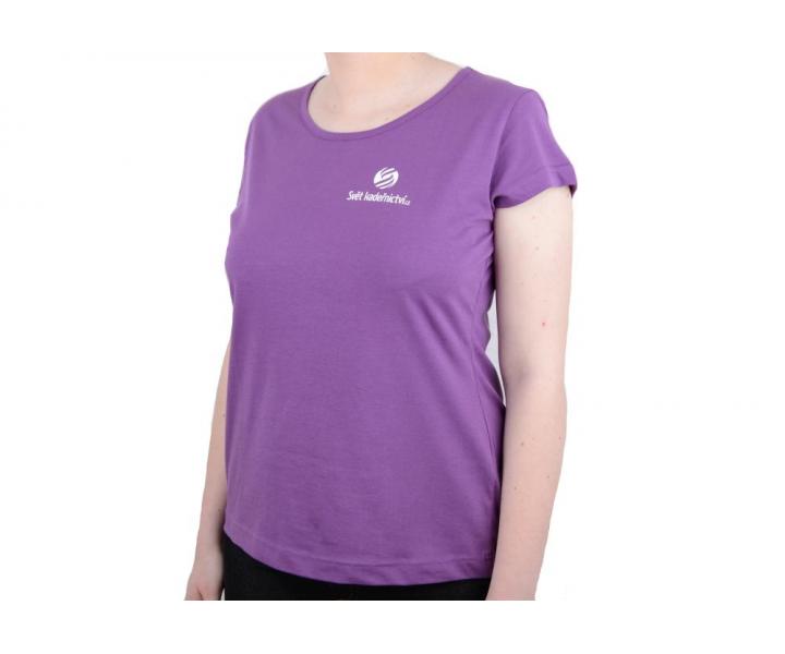 Tri�ko s kr�tk�m ruk�vem, kulat� v�st�ih  - d�msk�, fialov� XS