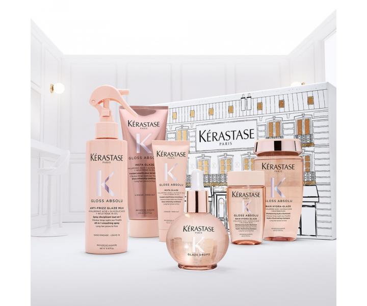 Drkov sada s olejem pro hydrataci a lesk vlas se sklonem ke krepatn Krastase Gloss Absolu