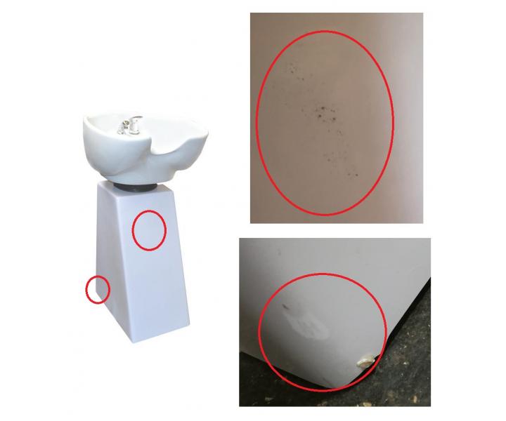 Sloupový mycí box Detail - bílý/bílý - II. jakost - oděrky na korpusu