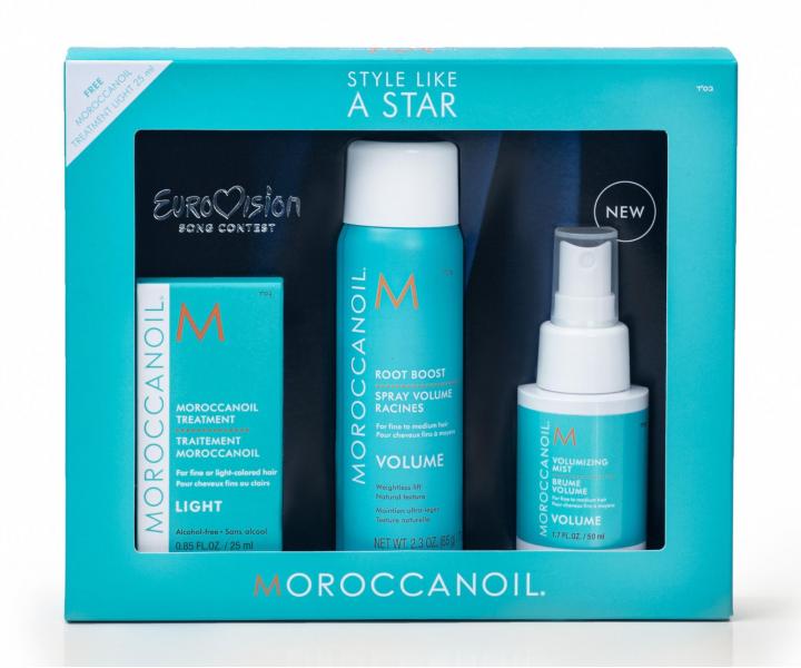 Sada pro objem Moroccanoil Style Like a Star Volume  + lehká olejová péče 25 ml ZDARMA