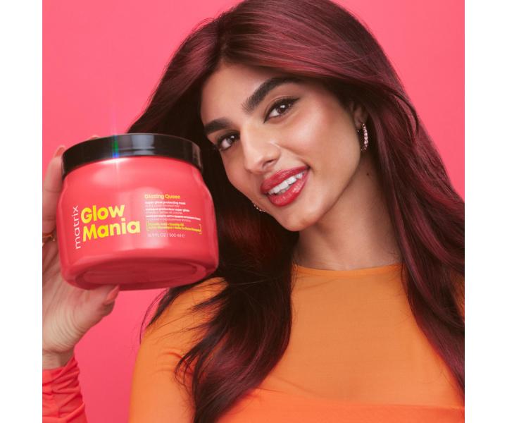 Ochranná maska pro zářivý lesk matných barvených vlasů Matrix Glow Mania - 500 ml