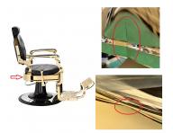 Kade�nick� barber k�eslo Hairway Romeo - zlat� - II. jakost, prom��kl� a praskl� konstrukce