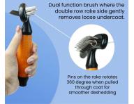 Oboustrann� vy�es�vac� h�eben na zv��ec� srst Wahl Professional Double Row Rake 58443 - oran�ov�
