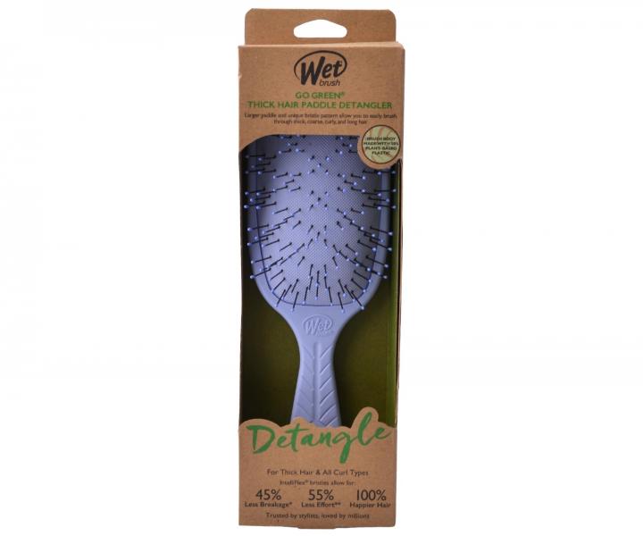 Kartáč na rozčesávání hustých vlasů Wet Brush Go Green Thick Hair Paddle Detangler - fialový