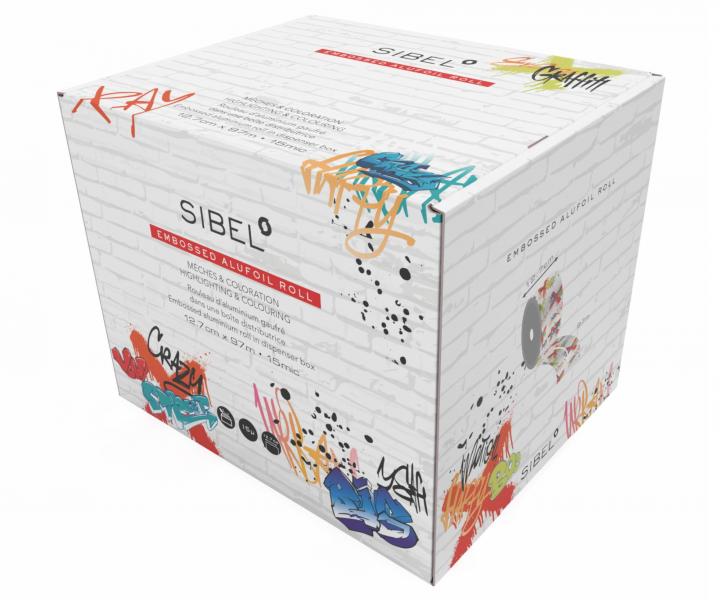 Profesionln kadenick hlinkov flie s embossingem Sibel Graffiti - 97 m, 15 mikro, barevn graffiti design