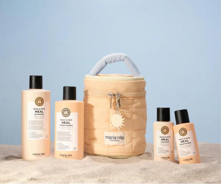 D�rkov� sada pro zdravou vlasovou poko�ku Maria Nila Head & Hair Heal Beauty Bag + kosmetick� ta�ka zdarma