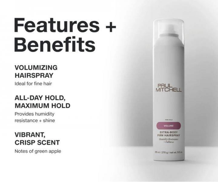 Lak pro objem vlas� s maxim�ln� fixac� Paul Mitchell Volume Extra-Body Firm Hairspray - 300 ml