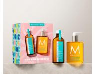 D�rkov� sada lehk� olejov� p��e Moroccanoil Treatment Light Hair & Hand Heroes + tekut� m�dlo na ruce Moroccanoil zdarma