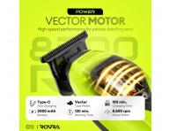 Profesion�ln� konturovac� strojek na vlasy s v�m�nn�mi kryty Rovra Supercut Professional Trimmer RT-89 - zelen�/b�l�/�ern�